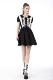 Gothic embroidered contrast dress DW667