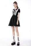 Gothic embroidered contrast dress DW667