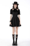 Gothic frilly neck puff sleeves dress DW668