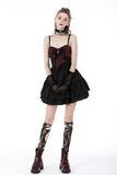 Gothic spider bow frilly strap dress DW671