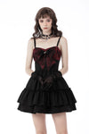 Gothic spider bow frilly strap dress DW671