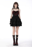 Gothic spider bow frilly strap dress DW671