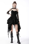 Punk rock shredded irregular frilly zip dress DW672