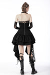 Punk rock shredded irregular frilly zip dress DW672