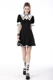 Magic princess cross white neckline dress DW680