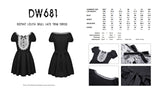 Gothic lolita skull lace trim dress DW681