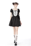 Gothic lolita skull lace trim dress DW681