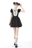 Gothic lolita skull lace trim dress DW681