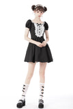 Gothic lolita skull lace trim dress DW681