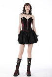 Gothic dead wine lace-up zip dress DW683