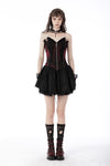 Gothic dead wine lace-up zip dress DW683