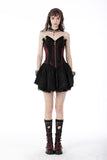 Gothic dead wine lace-up zip dress DW683