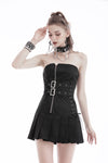 Punk locomotive pleated mini dress DW684