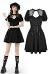 Rock girl lace-up dress DW686