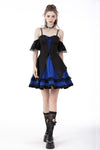 Gothic lolita black blue cross dress DW689