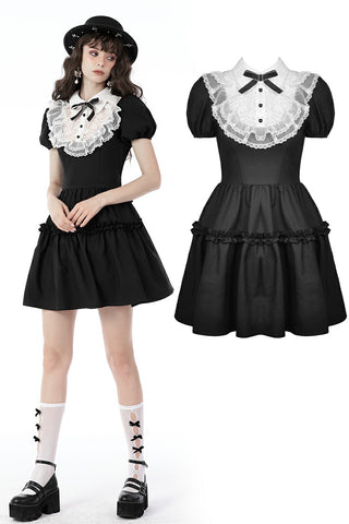 The Princess Comes Across contrast ruffle collar dress DW694