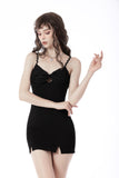 Gothic sleep sexy mermaid lace tie bow back dress DW701