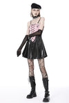 Punk pink locomotive rebel shiny mini dress DW722