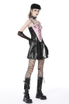 Punk pink locomotive rebel shiny mini dress DW722