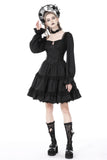 Dead doll rose trim frilly dress DW729