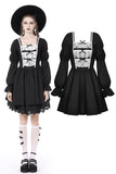 Black white frilly doll dress DW731