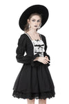 Black white frilly doll dress DW731