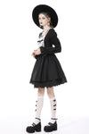 Black white frilly doll dress DW731