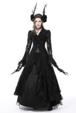 Gothic romantic hollow out sexy frilly lace dress DW734