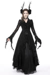 Gothic romantic hollow out sexy frilly lace dress DW734