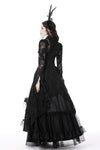 Gothic romantic hollow out sexy frilly lace dress DW734