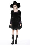 Walpurgis Night purple splicing dress DW736