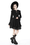 Pleated bat collar dress DW746