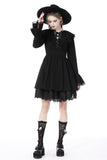 Pleated bat collar dress DW746