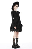 Pleated bat collar dress DW746