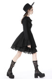 Pleated bat collar dress DW746