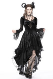 Spider Queen high low velvet dress DW749