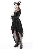 Spider Queen high low velvet dress DW749