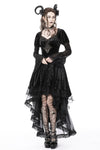 Spider Queen high low velvet dress DW749