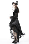 Spider Queen high low velvet dress DW749