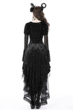 Spider Queen high low velvet dress DW749