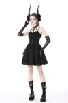 Gothic big cross strap dress DW762