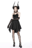 Gothic lady ruffle bust strap dress DW763