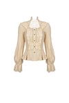 Steampunk lady lace up collar blouse IW080