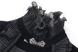 Gothic velvet swallow lace tail jacket JW174 - Gothlolibeauty