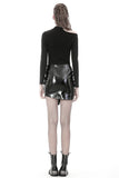 Punk shinning irregular PU short skirt KW160 - Gothlolibeauty