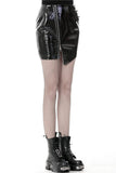 Punk shinning irregular PU short skirt KW160 - Gothlolibeauty