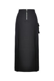 Punk sexy slit irregular long skirt KW161 - Gothlolibeauty