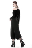 Punk sexy slit irregular long skirt KW161 - Gothlolibeauty