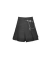 Punk metal chain decorative pleated mini skirt KW182