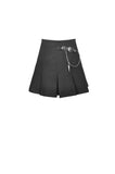 Punk metal chain decorative pleated mini skirt KW182